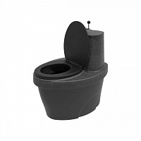 Торфяной туалет Rostok 206.2000.003.0 с термосиденьем черный гранит от Водопад  фото 1