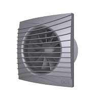Бытовой вентилятор Diciti Silent 4C Dark Gray metal, D100 мм, 25 дБ, 90 м3/ч, ABS-пластик, темно-серый, обратный клапан от Водопад  фото 1