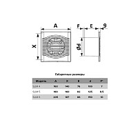 Бытовой вентилятор Diciti Slim 4C, D100 мм, 25 дБ, 90 м3/ч, ABS-пластик, белый, обратный клапан от Водопад  фото 5