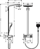 Душевая система Hansgrohe Raindance Select E 300 3jet Showerpipe 27127400 с термостатом, белый / хром от Водопад  фото 2