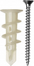 Дюбель Зубр 4-301266 со сверлом для гипсокартона с саморезом ДРИВА нейлоновый 33 мм 4 шт.