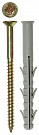 Дюбель рамный Зубр 4-301455-10-115 Профессионал нейлоновый с шурупом 10 x 115 мм 50 шт.