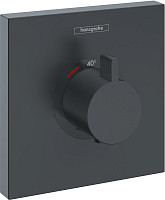 Смеситель для душа Hansgrohe Select Highflow 15760670 встраиваемый, термостат, матовый черный от Водопад  фото 1
