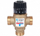 Клапан термостатический Stout SVM-0120-164320 смесительный для систем отопления и ГВС 3/4&quot; НР 20-43°С KV 1,6 м3/ч