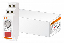 Выключатель кнопочный Tdm ВКИ-47, SQ0214-0002 с индикацией красный (LED) 2НО;1НЗ AC/DC от Водопад  фото 1