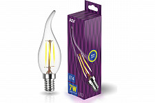 Лампа REV 32432 4 filament, свеча на ветру, FC37, теплый свет, 7 Вт, E14, 2700 K, 695 Лм от Водопад  фото 1