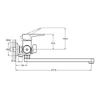 Смеситель для ванны с душем G-Lauf NUD7-A045YB черный матовый от Водопад  фото 2