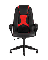 Кресло игровое Stool Group TopChairs ST-CYBER 8 RED комбо ткань/экокожа, черный/красный от Водопад  фото 1