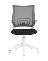 Кресло Stool Group TopChairs ST-BASIC-W серый, сетка/ткань, крестовина пластик пластик белый от Водопад  фото 3