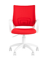 Кресло оператора Stool Group Topchairs ST-BASIC-W красная ткань, крестовина белый пластик от Водопад  фото 3