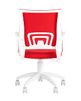 Кресло оператора Stool Group Topchairs ST-BASIC-W красная ткань, крестовина белый пластик от Водопад  фото 5