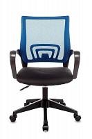 Кресло оператора Stool Group Topchairs ST-Basic синий, сиденье черный, сетка/ткань, крестовина пластик от Водопад  фото 2