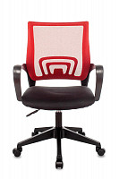 Кресло оператора Stool Group Topchairs ST-Basic красный, сиденье черный, сетка/ткань, крестовина пластик от Водопад  фото 2
