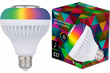 Лампа REV 32599 4 LED музыкальная, RGB, Bluetooth, динамик, ДУ, диммер, 13 режимов, 10 Вт, E27 от Водопад  фото 1