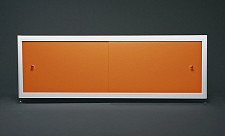Экран под ванну A-Screen 3 дверцы, оранжевый 1501-1700 мм, высота до 650 мм, белый / серый / черный профиль от Водопад  фото 1