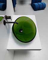 Раковина накладная Abber Kristall AT2812Emerald 53,5х42,5х15 см, цвет зеленый от Водопад  фото 2