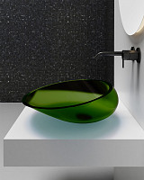 Раковина накладная Abber Kristall AT2812Emerald 53,5х42,5х15 см, цвет зеленый от Водопад  фото 4