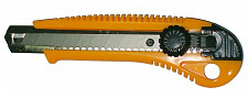 Нож с выдвижным лезвием Skrab 26823, усиленный 18 мм бытовой пластиковый корпус фиксатор от Водопад  фото 1