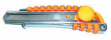 Нож с выдвижным лезвием Skrab 26722, усиленный 18-0,5 мм 2 лезвия пластиковый корпус без фиксатора от Водопад  фото 1