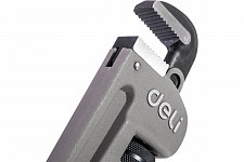Ключ трубный Deli DL105018 405 мм, 0-60 мм, Стиллсона облегченный, Cr-Mo + алюминиевый сплав от Водопад  фото 2