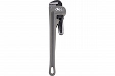Ключ трубный Deli DL105018 405 мм, 0-60 мм, Стиллсона облегченный, Cr-Mo + алюминиевый сплав от Водопад  фото 3