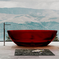 Ванна прозрачная Abber AT9702Rubin 1800х850х520 мм, из полиэфирной смолы, цвет красный от Водопад  фото 2