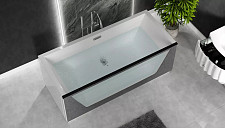 Ванна акриловая Aima Design Neo 11938(1) 170х75, 1 стекло, принт бетон от Водопад  фото 2