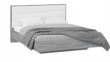 Кровать без ПМ ТриЯ «Миранда» Тип 1 (без подъемного механизма) 2143х1680, Белый глянец, Дуб Гамильтон от Водопад  фото 1
