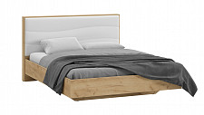 Кровать без ПМ ТриЯ «Миранда» Тип 1 (без подъемного механизма) 2143х1680, Белый глянец, Дуб Крафт золотой от Водопад  фото 1