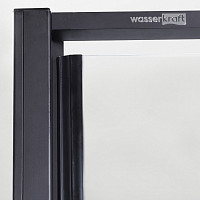 Душевая дверь Wasserkraft Elbe 74P12 1000х2000, прозрачное стекло, профиль черный от Водопад  фото 5