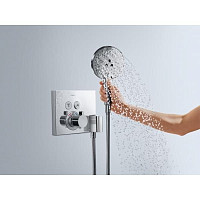 Смеситель для душа Hansgrohe ShowerSelect 15765000 встраиваемый, термостат, хром от Водопад  фото 2