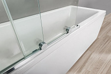 Шторка для ванны Cezares STREAM-VFS-11-100/150-C-Cr 1000х1500, с полками, стекло прозрачное, профиль хром от Водопад  фото 5