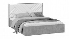 Кровать без ПМ ТриЯ «Хилтон» Тип 1 (без подъемного механизма) 2143х1676, Белый, Ателье светлый от Водопад  фото 1