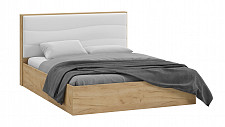 Кровать с ПМ ТриЯ «Миранда» Тип 1 (с подъемным механизмом) 2143х1680, Белый глянец, Дуб Крафт золотой от Водопад  фото 1