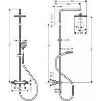 Душевая система Hansgrohe Vernis Shape Showerpipe 200 1jet 26318000 с термостатом, хром от Водопад  фото 3