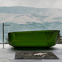 Ванна прозрачная Abber AT9706Emerald 1700х800х580 мм, из полиэфирной смолы, цвет зеленый от Водопад  фото 2