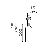 Дозатор для жидкого мыла Omoikiri OM-01-BL 4995011, черный от Водопад  фото 3