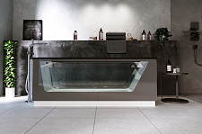 Акриловая ванна Aima Design Neo 59155(1), 170х75, 2 стекла, принт бетон от Водопад  фото 3