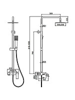 Душевая система Ledeme L72417 со смесителем и тропическим душем от Водопад  фото 2