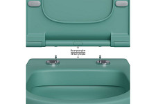 Унитаз подвесной Berges EGO XL Rimless 082141 сиденье EGO XL Slim SO матовый темно-зеленый, микролифт от Водопад  фото 5
