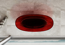 Ванна прозрачная Abber AT9703Rubin 1700х750х550 мм, из полиэфирной смолы, цвет красный от Водопад  фото 5