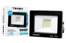 Прожектор светодиодный Tokov Electric TKL-FL/LED-10-6.5K-IP65 10 Вт 600 лм 6500 К IP 65 черный от Водопад  фото 1