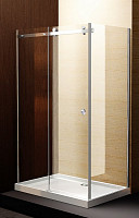 Душевой уголок Avek Gold 80х160х195, + раздвижная дверь, стекло прозрачное, профиль хром, без поддона, левый от Водопад  фото 1