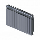 Радиатор биметаллический Rifar Monolit RM500-12 MVR 7012 500/100мм 12 секций, правое нижнее, титан