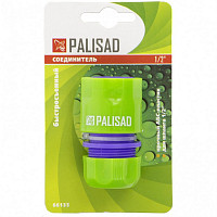 Соединитель Palisad 66135 пластмассовый быстросъемный для шланга 1/2" от Водопад  фото 2