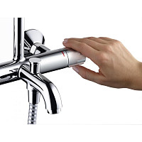 Душевая система Hansgrohe Vernis Shape Showerpipe 230 1jet 26284000 с термостатом для ванны, хром от Водопад  фото 2