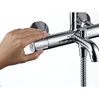 Душевая система Hansgrohe Vernis Shape Showerpipe 230 1jet 26284000 с термостатом для ванны, хром от Водопад  фото 3