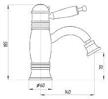 Смеситель для биде Migliore Oxford ML.OXF-6363-RA с термостатом, с донным клапаном, медь от Водопад  фото 2