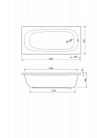 Акриловая ванна Cezares Piave PIAVE-150-70-42-W37 150х70 от Водопад  фото 3