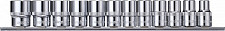Набор Ombra 912312 головок торцевых 12-гранных 1/2"DR на держателе, 10-24 мм, 12 предметов от Водопад  фото 1